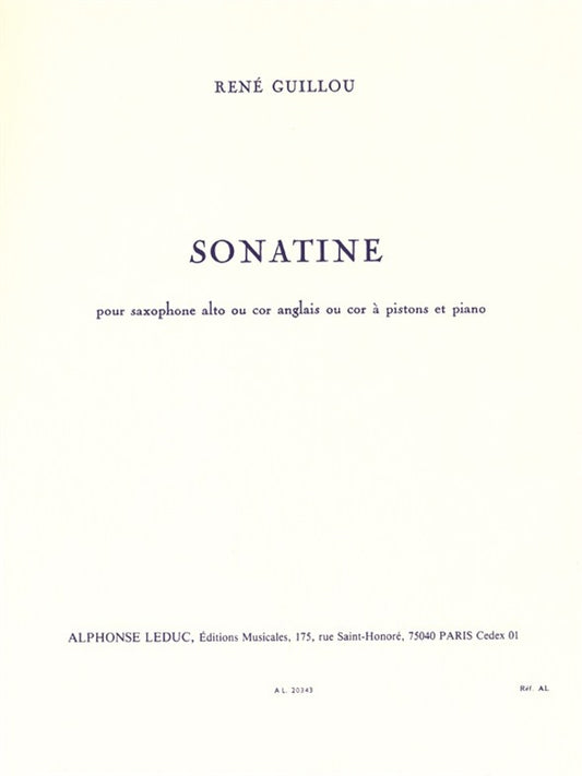 Sonatine | René Guillou | Saxophone alto