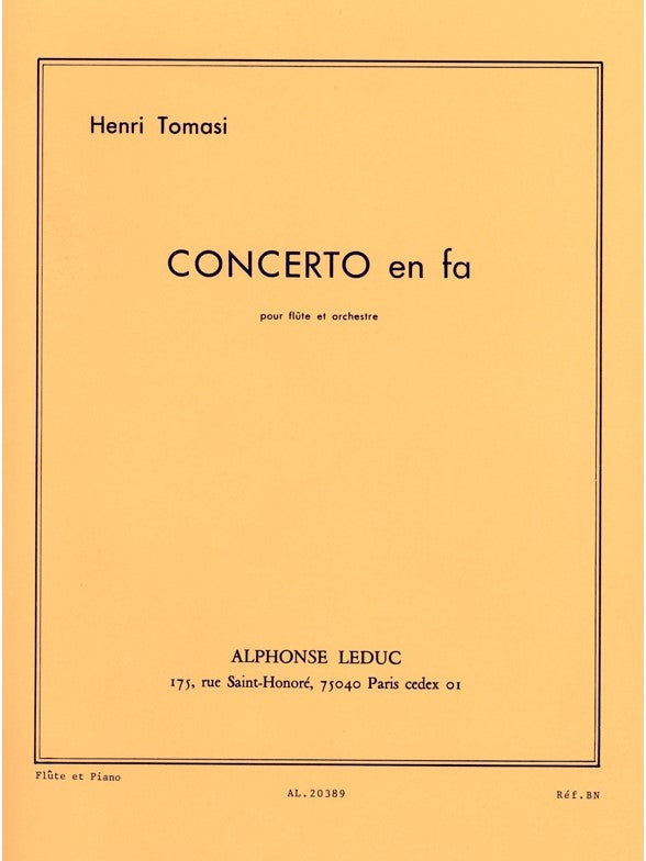 Concerto pour flûte et orchestre | Henri Tomasi