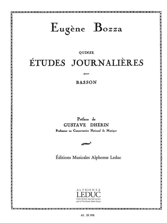 15 Études Journalières | Eugène Bozza | Basson