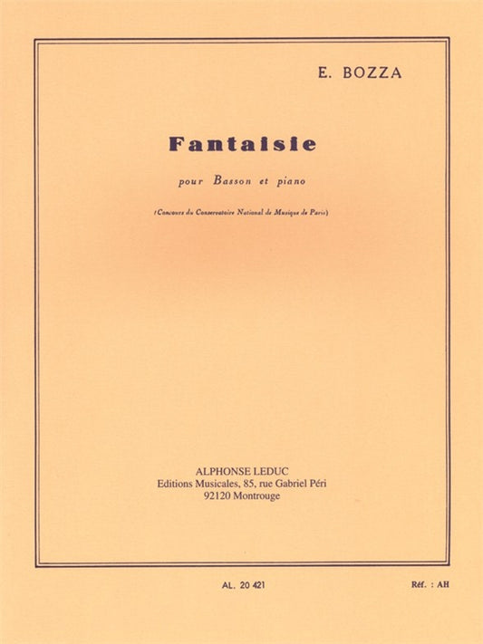 Fantaisie, pour basson et piano | Eugène Bozza
