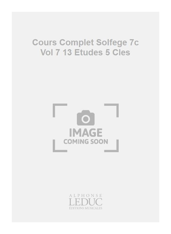 Cours Complet Solfège 7c Vol 7 13 Études 5 Cles | Becker
