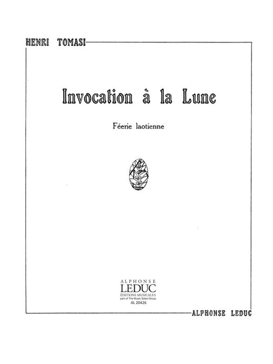 Invocation à la Lune de Henri Tomasi, Livre pour voix et Piano