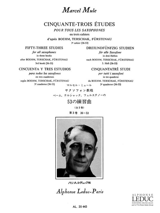 53 Études 3, d'après Boehm, Terschak et Fürstenau | Marcel Mule