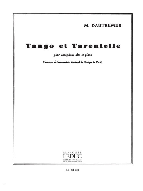 Tango Et Tarentelle | Dautremer | Saxophone