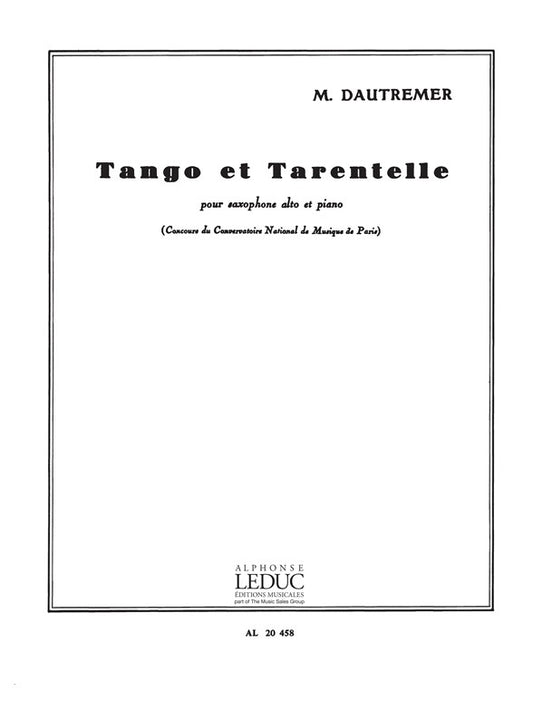 Tango Et Tarentelle | Dautremer | Saxophone