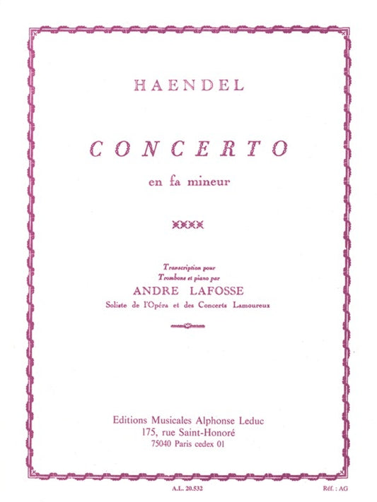 Concerto en Fa mineur | Georg Friedrich Händel | Trombone
