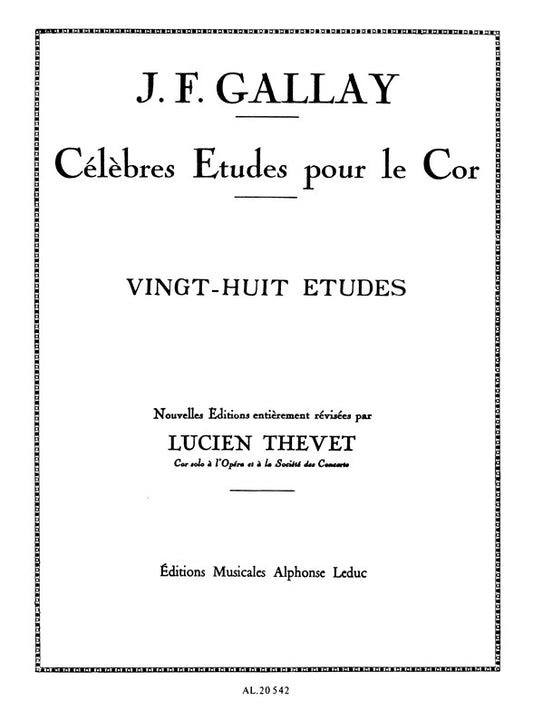 28 Études Op.13 | Jacques-François Gallay | Cor