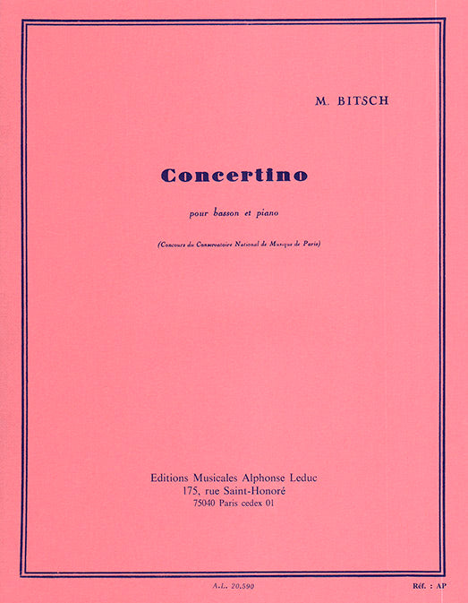 Concertino | Marcel Bitsch | Basson