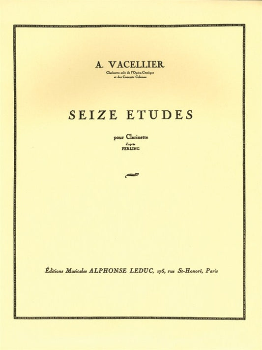 16 Études D'Apres Ferling | Vacellier | Clarinette
