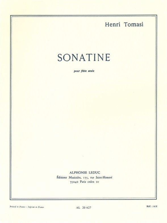 Sonatine pour flûte seule | Henri Tomasi