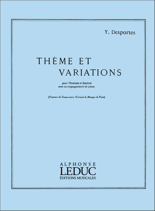 Thème Et Variations | Yvonne Desportes | Timbales