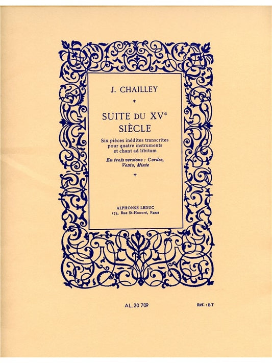 Suite du XVe Siecle | Jacques Chailley | Voix
