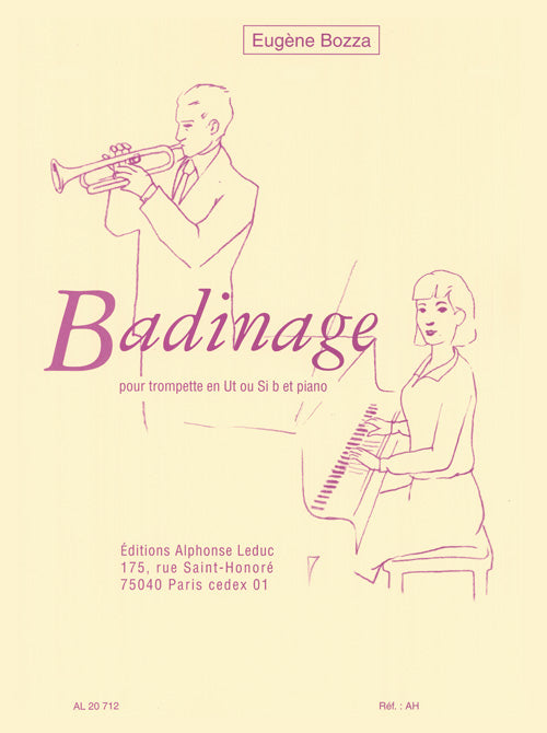 Badinage Trompette C ou Bb et Piano | Eugène Bozza