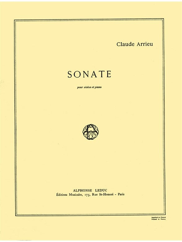 Sonate | Claude Arrieu | Violon