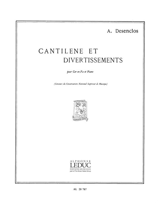 Cantilène Et Divertissement | Alfred Desenclos | Cor