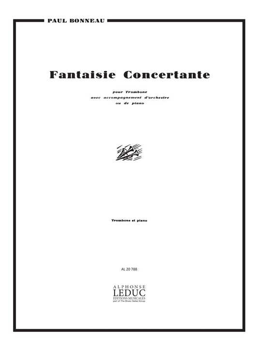 Fantaisie Concertante de Bonneau, Livre pour trombone et Piano