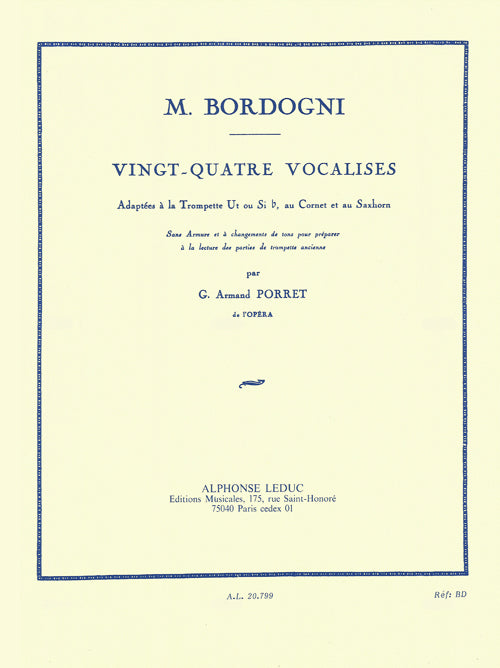 Vingt-Quatre Vocalises | Marco Bordogni | Trompette
