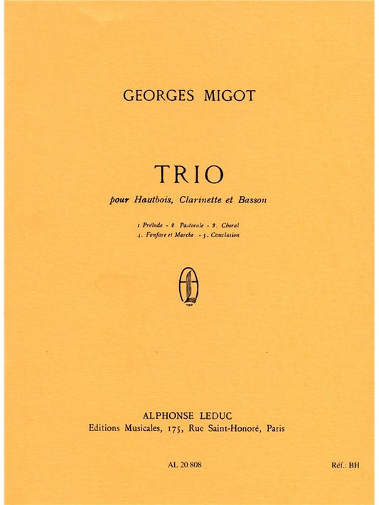 Trio | Georges Migot | Clarinette