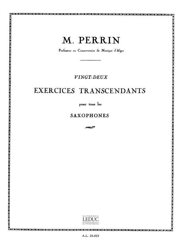 22 Exercices Transcendants | Perrin | Saxophone