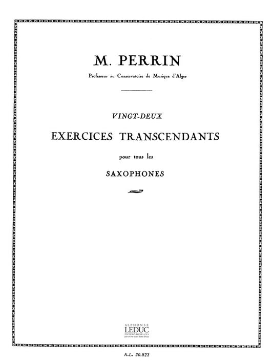 22 Exercices Transcendants | Perrin | Saxophone