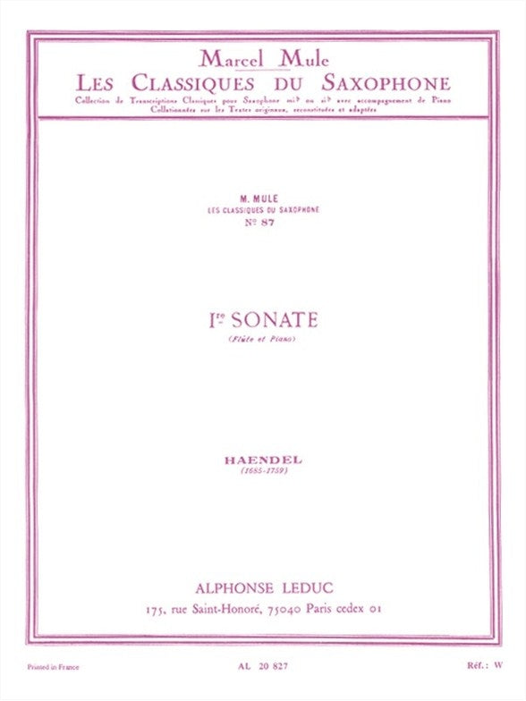 Sonate pour flûte n° 1 | Georg Friedrich Händel