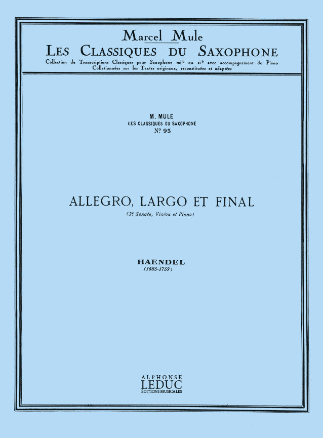Allegro Largo et Final | Georg Friedrich Händel