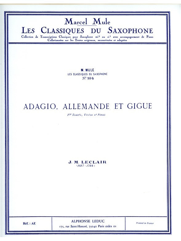 Classique Saxophone Mib N0104 | Leclair