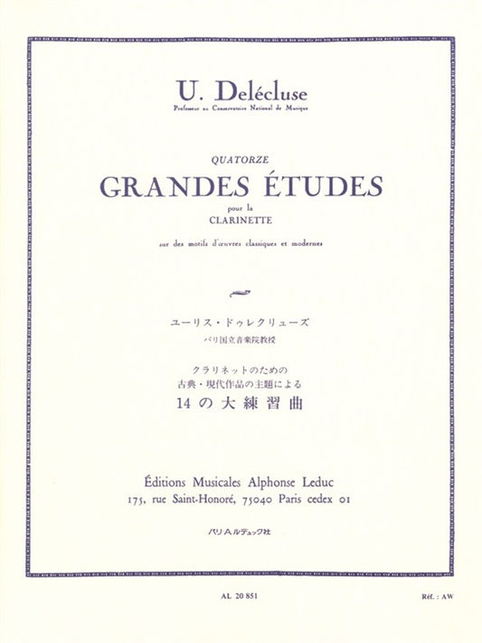 14 Grandes Études | Ulysse Delécluse | Clarinette