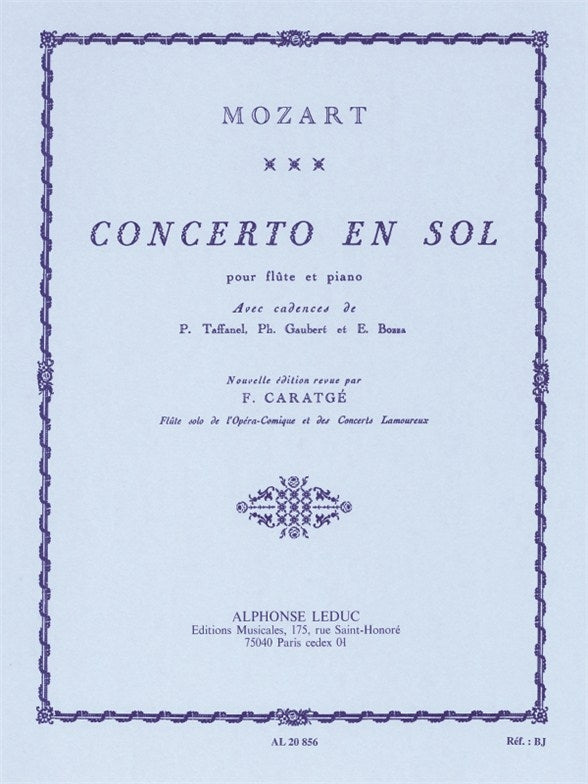 W.A. Mozart - Concerto en sol majeur | Flûte