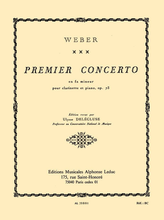 Concerto n° 1 en fa mineur | Carl Maria von Weber