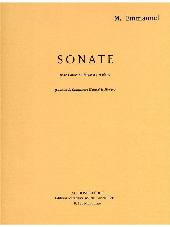 Sonate | Emmanuel | Cornet