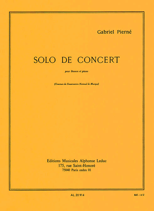 Solo de concert Opus 35 | Gabriel Pierné | Basson