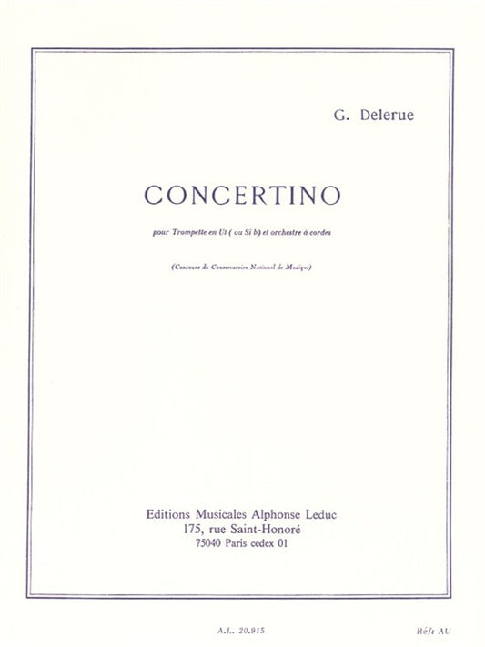 Concertino pour Trompette et Orchestre à corde | Georges Delerue