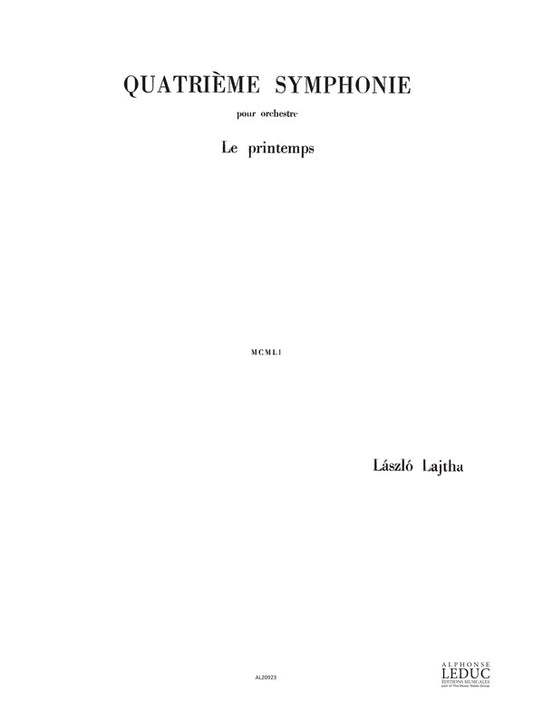 Symphonie N04 Op52 | Laszlo Lajtha | Orchestre