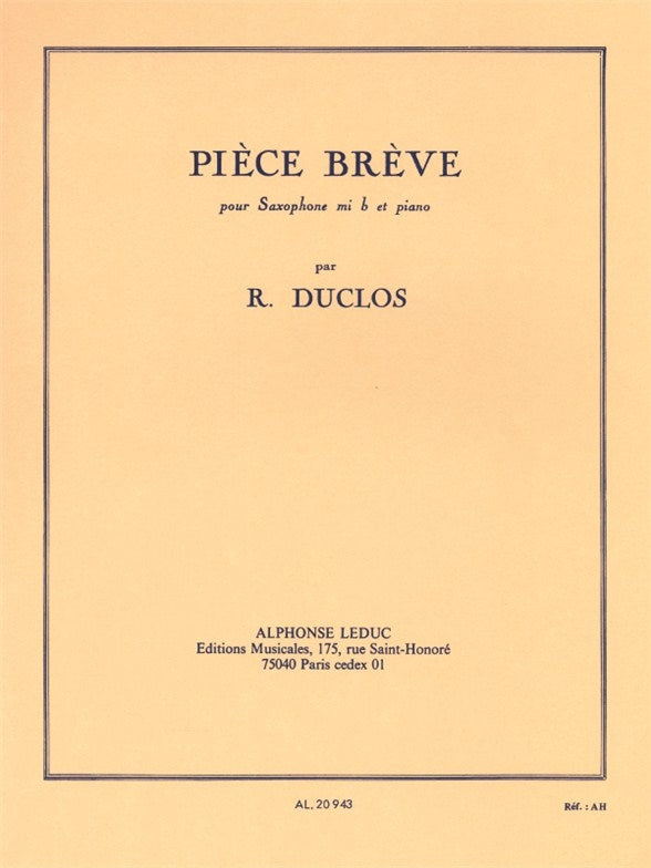 Pièce Brève | Duclos | Saxophone