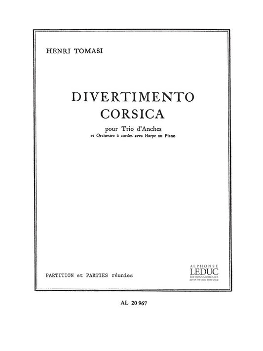 Divertimento Corsica | Henri Tomasi | Orchestre à cordes