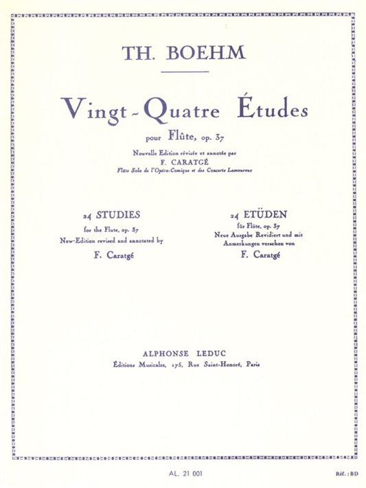 24 Études Op37 | Boehm | Flûte