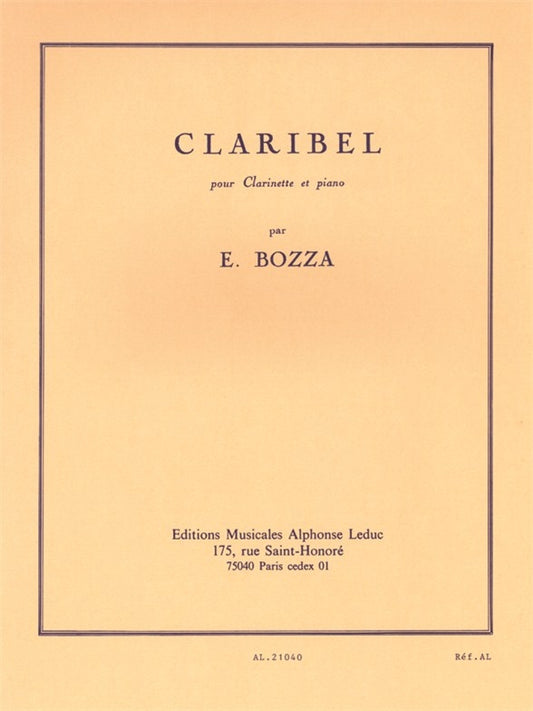 Claribel | Eugène Bozza | Clarinette