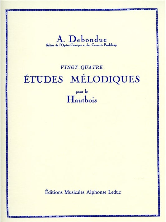 24 Études Mélodiques | Albert Debondue | Hautbois