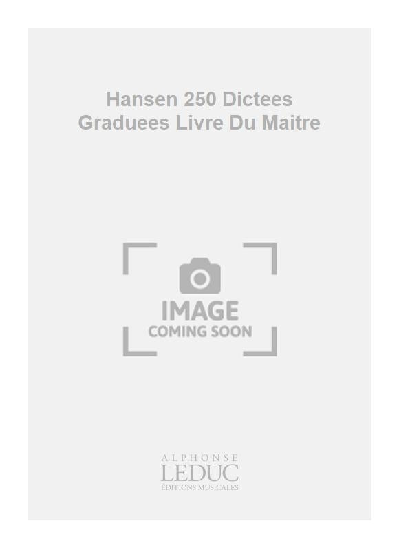 Hansen 250 Dictées Graduees Livre Du Maître | Hansen