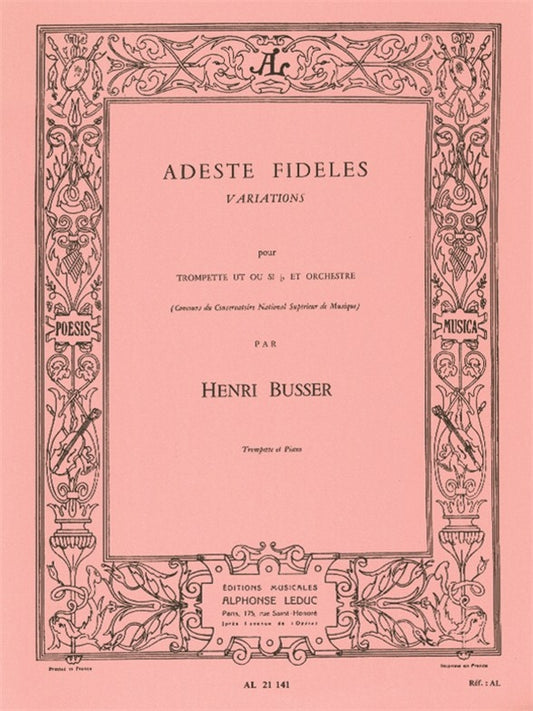 Adeste Fideles pour trompette et orchestre | Henri Büsser
