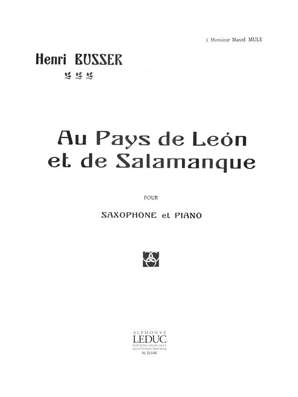 Au Pays de Leon et de Salamanque Op.116 | Henri Büsser