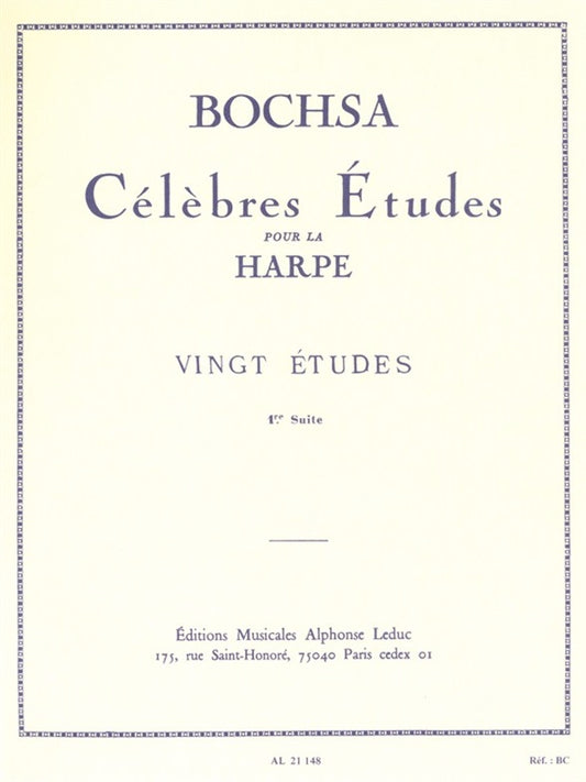 20 Études Vol.1 | Robert Nicholas Charles Bochsa | Harpe