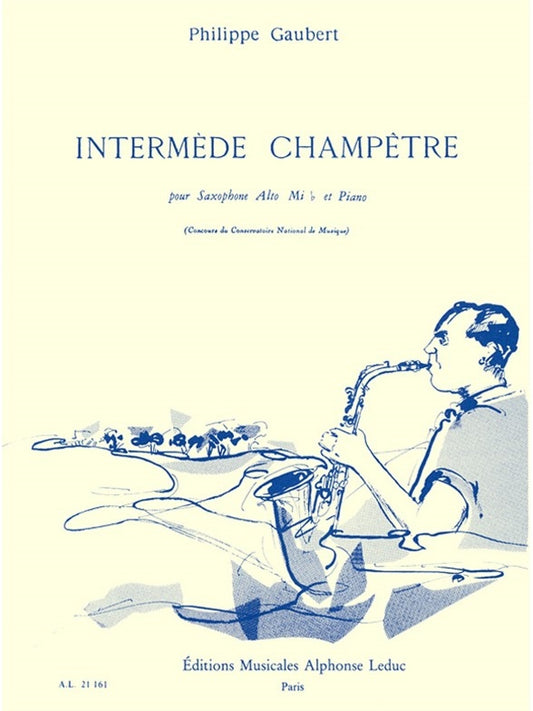 Intermede Champetre de Philippe Gaubert, Livre pour saxophone en mi bémol et Piano