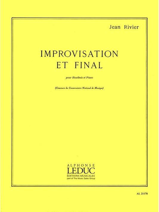 Improvisation Et Final | Jean Rivier | Hautbois