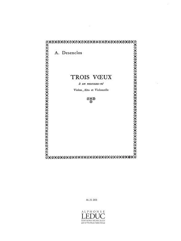 Alfred Desenclos: 3 Voeux a un Nouveau-Ne | Violon