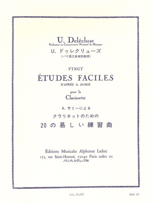 20 Études Faciles - D'Après A. Samie | Ulysse Delécluse