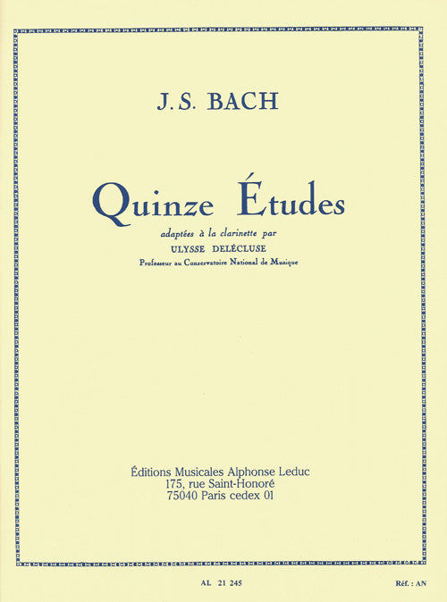 15 Études adaptées à la clarinette | Johann Sebastian Bach