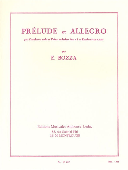 Prélude et Allegro | Eugène Bozza | Contrebasse