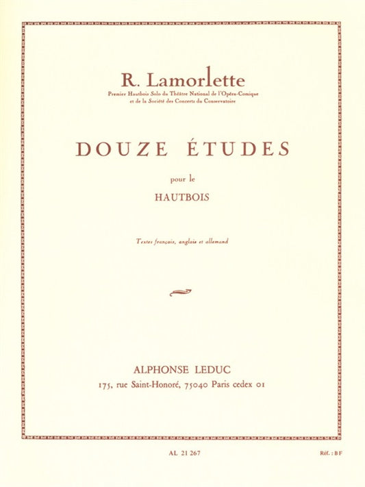 12 Études | R. Lamorlette | Hautbois